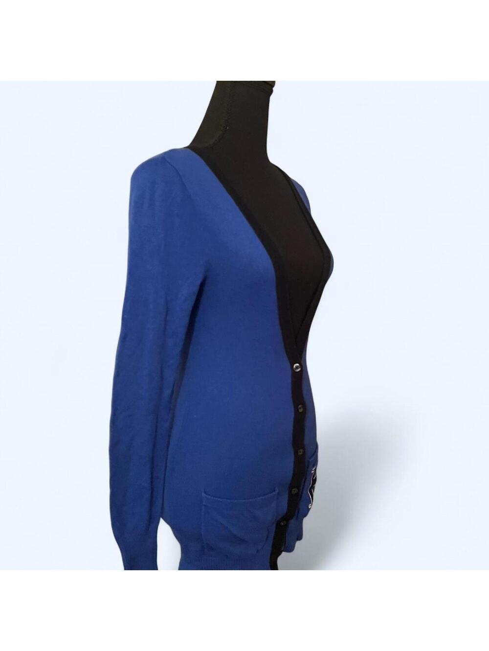 y2k hollister blue fitted preppy cardigan size small 💙 - Picture 3 of 6